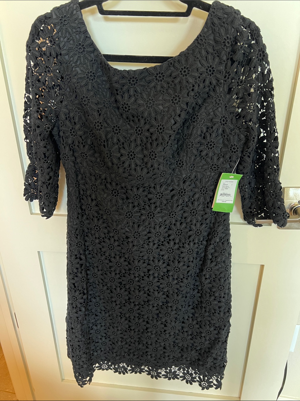 Nwt Lilly Pulitzer Black Lace Shayna Dress 8
